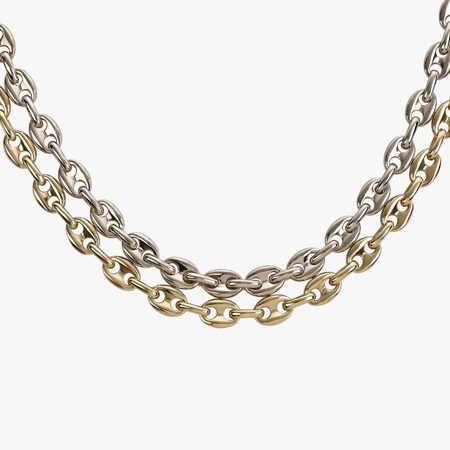 Adroit Double-Row Gold Necklace